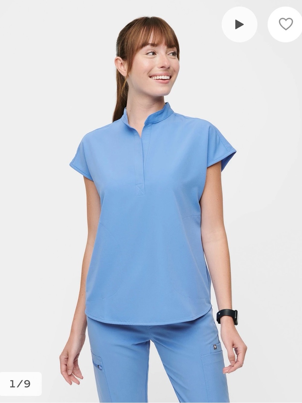 💊FIGS Ciel blue Rafaela scrub top L💊